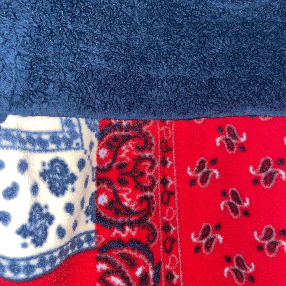 Cozy Fleece Jacket - Navy and Red - Picture 4 of 5